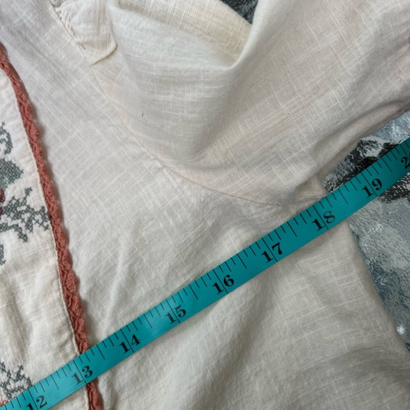 Calligraphie by Anthropologie size S floral embroidered peasant blouse boho - Picture 7 of 8